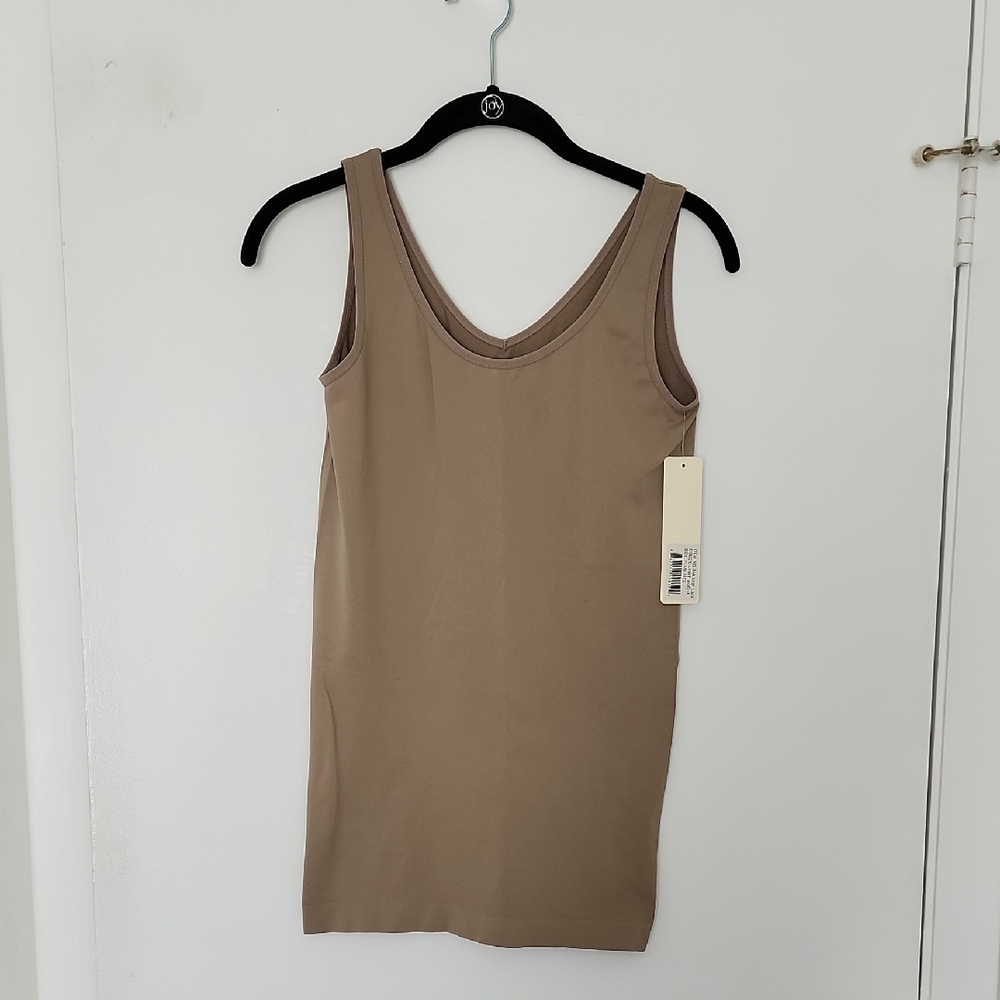 Yelete Light Mocha Reversible Seamless Tank NWT